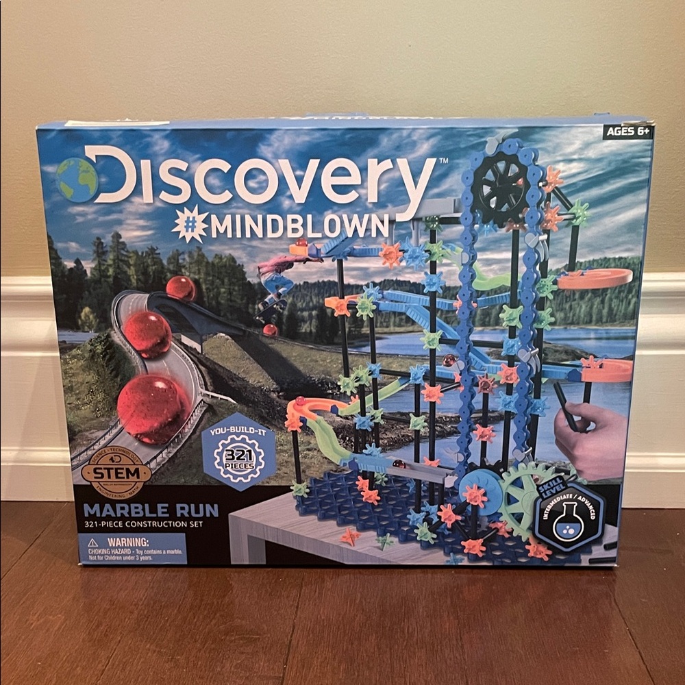 Discovery Mindblown 321-Piece Marble Run Set - Blue and Orange